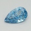 0.56 Ct. Fancy Vivid Blue Pear Lab Grown Diamond