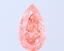 4.60 Ct. Fancy Vivid Orangy Pink Pear Lab Grown Diamond