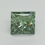 3.07 Ct. Fancy Vivid Green Princess Lab Grown Diamond