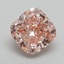 4.01 Ct. Fancy Vivid Pink Cushion Lab Grown Diamond