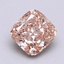 2.51 Ct. Fancy Vivid  Pink Cushion Lab Grown Diamond