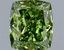 1.08 Ct. Fancy Vivid Green Cushion Lab Grown Diamond