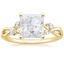 18K Yellow Gold Willow Diamond Ring (1/8 ct. tw.), smalltop view