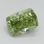 0.49 Ct. Fancy Vivid Green Cushion Lab Grown Diamond