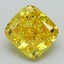 2.23 Ct. Fancy Vivid Yellow Cushion Lab Grown Diamond