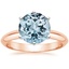 14K Rose Gold Classic Six-Prong Solitaire Ring, smalltop view