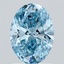 1.50 Ct. Fancy Vivid Blue Oval Lab Grown Diamond