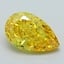 1.59 Ct. Fancy Vivid Yellow Pear Lab Grown Diamond