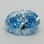 1.00 Ct. Fancy Vivid Blue Oval Lab Grown Diamond