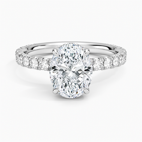 Platinum Perfect Fit French Pavé Diamond Ring