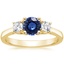 18K Yellow Gold Petite Three Stone Trellis Diamond Ring (1/3 ct. tw.), smalltop view