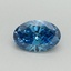 0.50 Ct. Fancy Vivid Blue Oval Lab Grown Diamond
