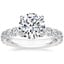 18K White Gold Ellora Three-Quarter Coverage Diamond Ring, smalltop view