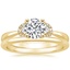 18K Yellow Gold Lorelai Diamond Ring (1/3 ct. tw.) with Petite Comfort Fit Wedding Ring