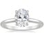 18K White Gold Elodie 1.8mm Solitaire Ring, smalltop view