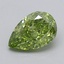 1.01 Ct. Fancy Vivid  Green Pear Lab Grown Diamond