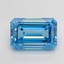 6.09 Ct. Fancy Vivid None Blue Emerald Lab Grown Diamond
