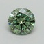 0.70 Ct. Fancy Vivid Green Round Lab Grown Diamond