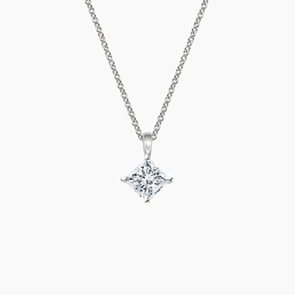 Single Bail Four Prong Pendant in Platinum