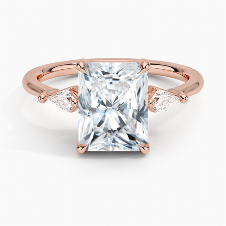 14K Rose Gold Cometa Three Stone Diamond Ring