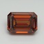 5.15 Ct. Fancy Deep Orange Emerald Lab Grown Diamond