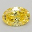 0.72 Ct. Fancy Vivid Yellow Oval Lab Grown Diamond