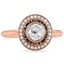 Custom Rose Cut Vintage Halo Diamond Ring