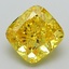 2.78 Ct. Fancy Vivid Yellow Cushion Lab Grown Diamond