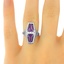 The Primrose Ring, smalltop view on a hand
