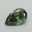 0.59 Ct. Fancy Vivid Green Pear Lab Grown Diamond