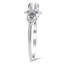 The Leota Ring, smalltop view on a hand
