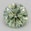 1.07 Ct. Fancy Vivid  Green Round Lab Grown Diamond
