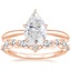 14KR Moissanite Freesia Ring with Curved Versailles Diamond Ring, smalltop view