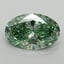 1.59 Ct. Fancy Vivid Green Oval Lab Grown Diamond
