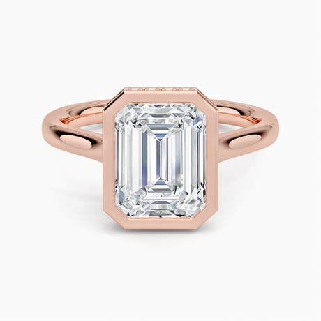 14K Rose Gold Luna Hidden Halo Diamond Ring