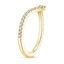 18K Yellow Gold Elongated Flair Diamond Ring, smallside view