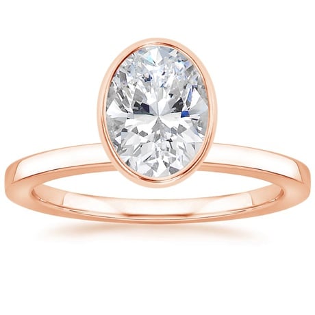 14K Rose Gold Cielo Bezel Ring