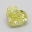 2.80 Ct. Fancy Intense None Yellow Heart Lab Grown Diamond