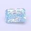 1.06 Ct. Fancy Vivid Greenish Blue Radiant Lab Grown Diamond
