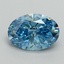 3.04 Ct. Fancy Vivid Blue Oval Lab Grown Diamond