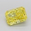 2.35 Ct. Fancy Vivid Yellow Radiant Lab Grown Diamond