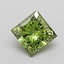 1.53 Ct. Fancy Vivid  Green Princess Lab Grown Diamond