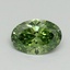 0.56 Ct. Fancy Vivid Green Oval Lab Grown Diamond