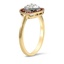 The Audie Ring, smalltop view on a hand