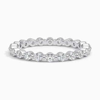 Single Shared Prong Eternity Ring