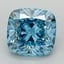 4.76 Ct. Fancy Vivid Blue Cushion Lab Grown Diamond