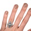 The Nisse Ring, smallzoomed in top view on a hand