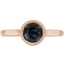 Custom Rose Gold and Sapphire Full Bezel Ring