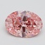 2.04 Ct. Fancy Vivid Pink Oval Lab Grown Diamond