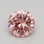 0.50 Ct. Fancy Vivid Pink Round Lab Grown Diamond
